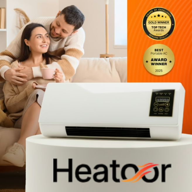 Heatoor Riscaldatore senza installazione con modalità calore e ventilazione